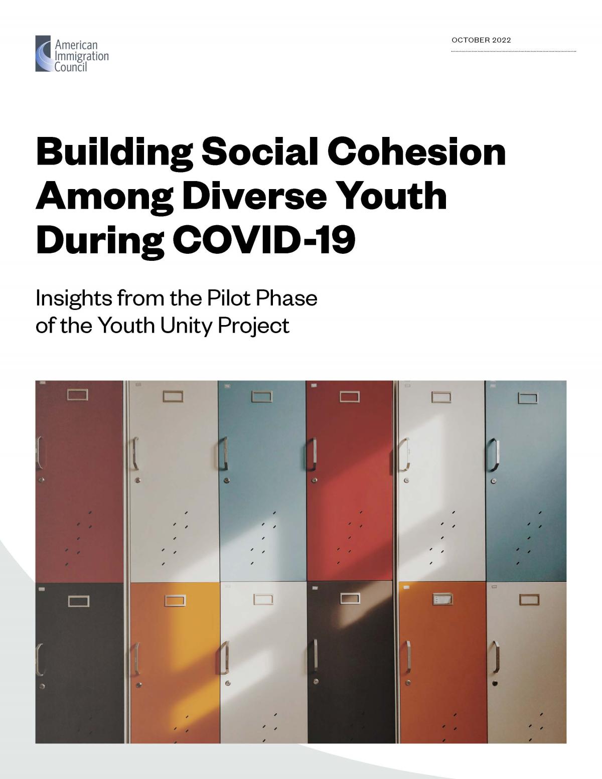 Cover page for Building Social Cohesion Among Diverse Youth During COVID-19 report