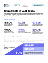 Cover for Immigrants in East Texas report
